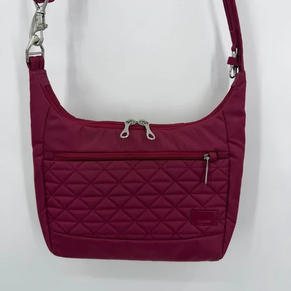 TravelSmith Pacsafe Citysafe RFID Crossbody Bag with Anti-Theft Burgundy - Picture 2 of 16